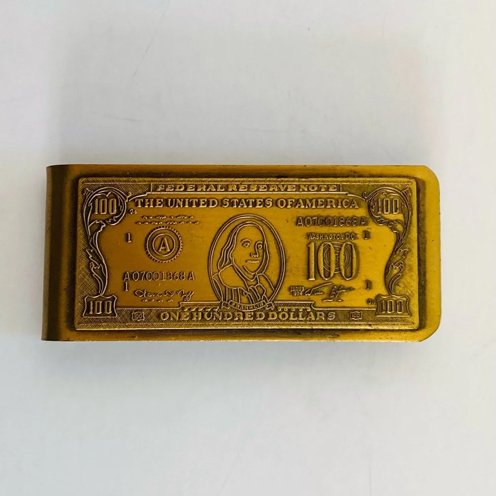 Vintage One Hundred Dollar Bill Money Clip